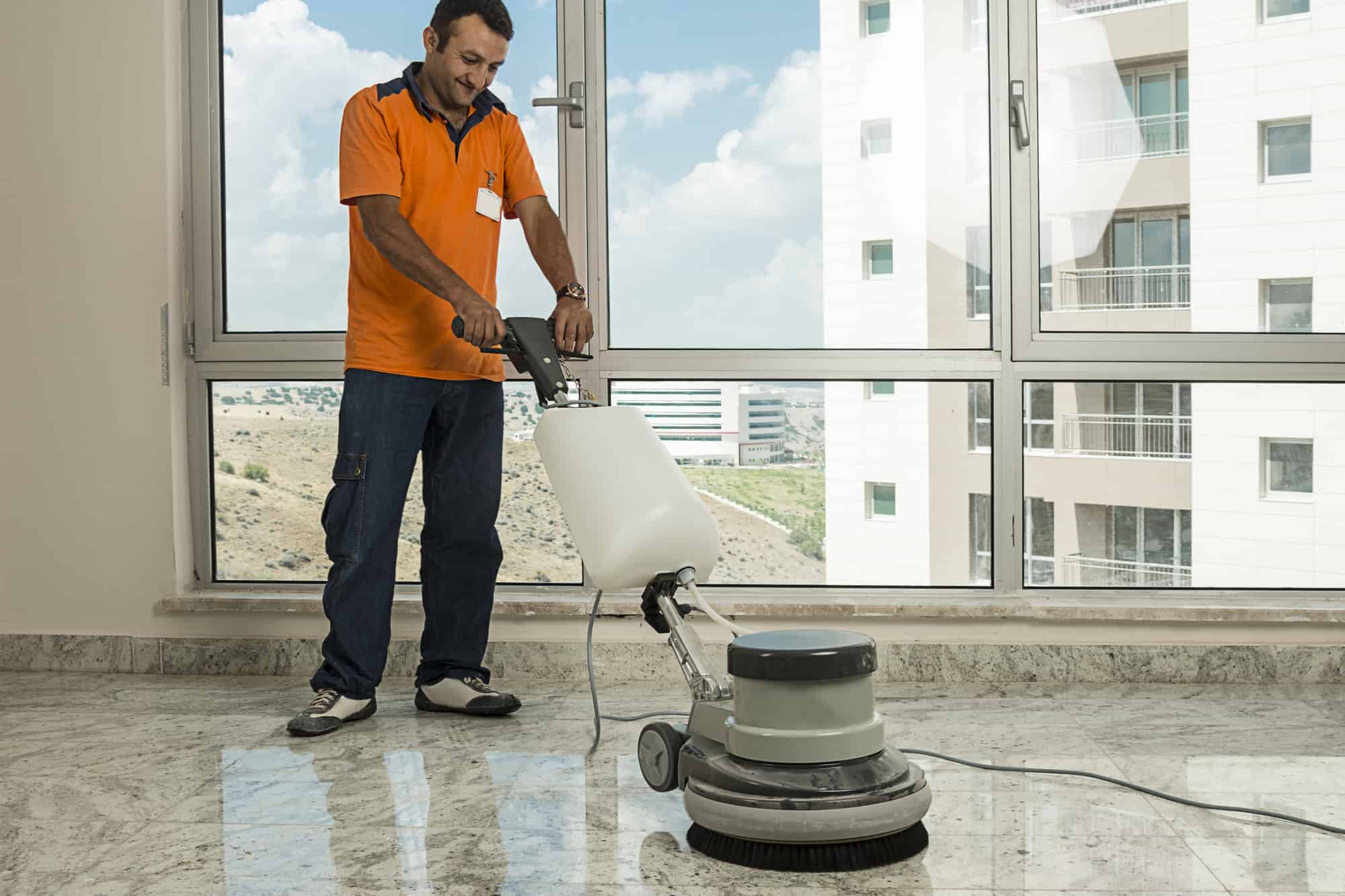 Commercial floor cleaning
