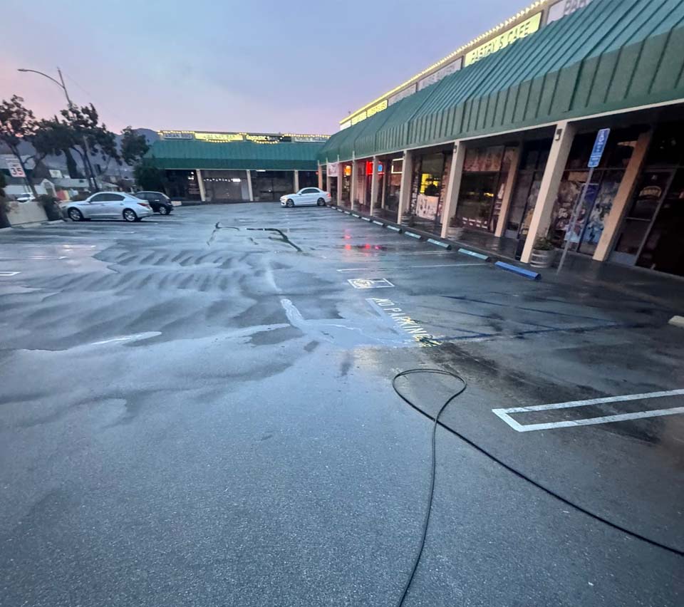 Parking Lot Pressure Washing